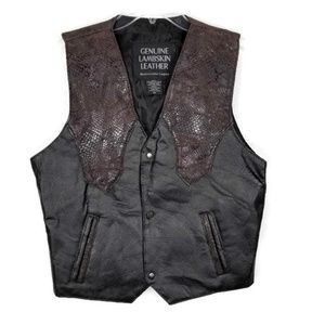 Navarre Genuine Lambskin Leather Vest Size Med